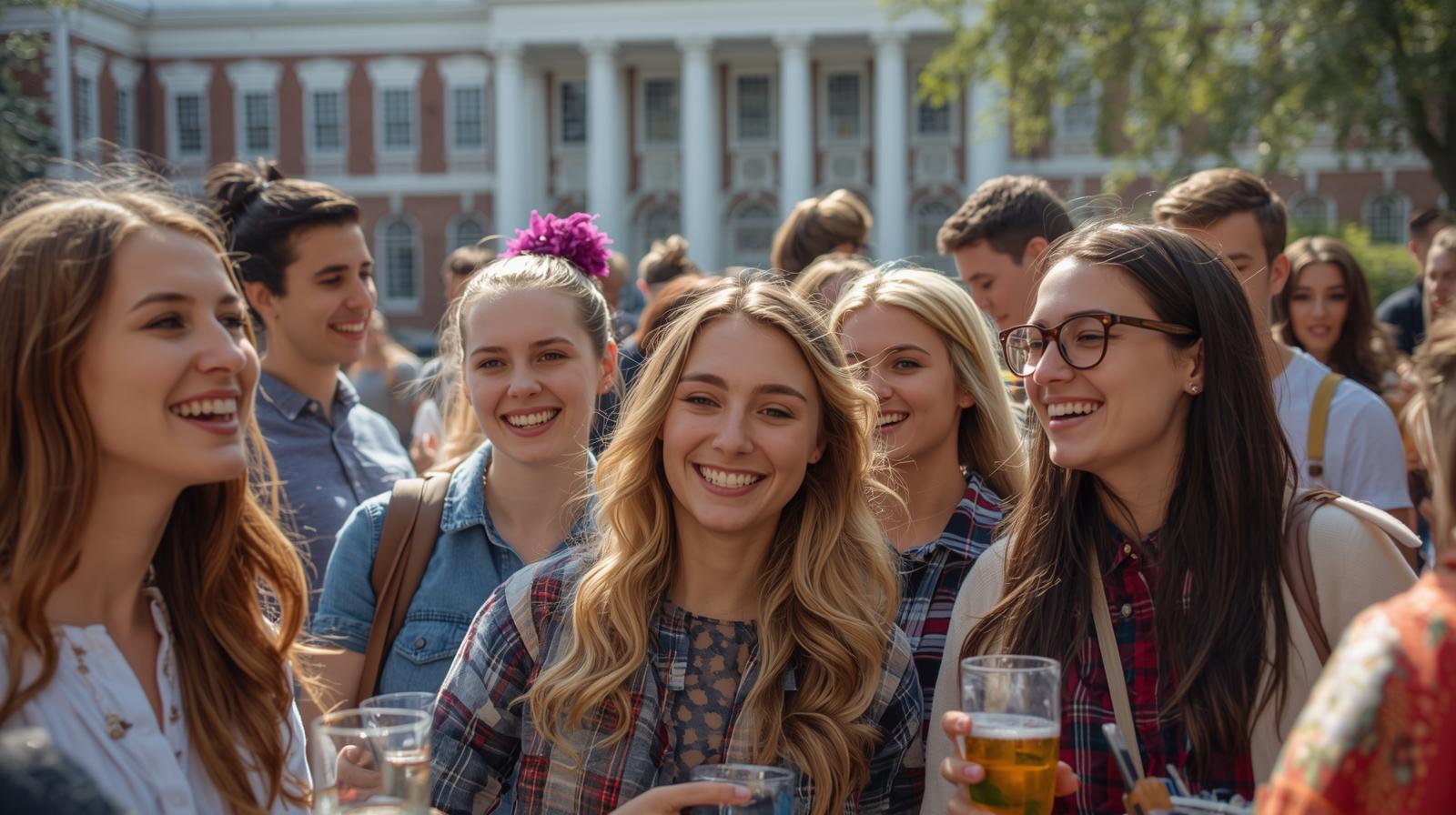 Students on campus